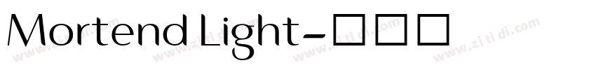 Mortend Light字体转换